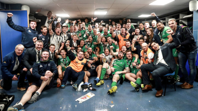 The Connacht team celebrate