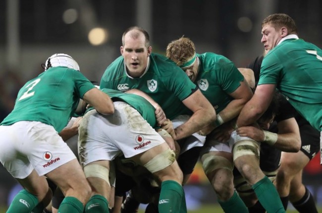 Ireland’s Devin Toner  Jamie Heaslip and Tadhg Furlong