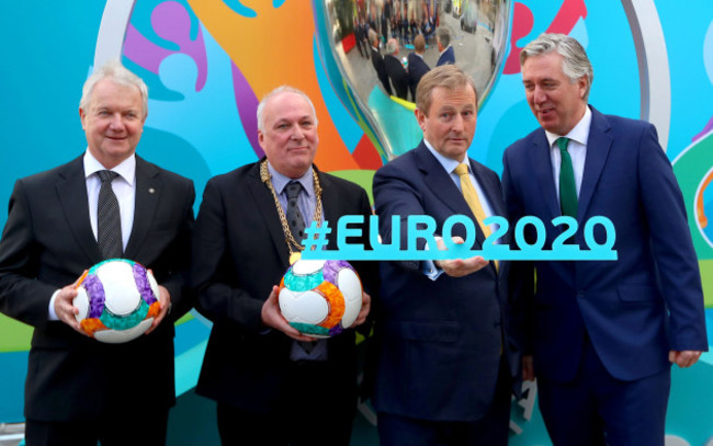 Frantisek Laurinec, Dermot Lacey, Enda Kenny and John Delaney