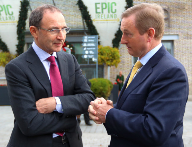 Martin O'Neill and Enda Kenny