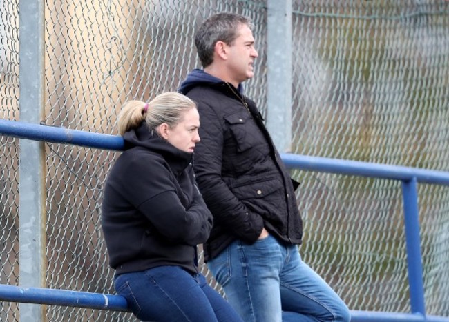 Tom Tierney and Niamh Briggs at the game