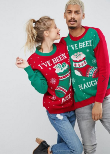 Two person shop christmas jumper asos