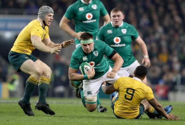 CJ Stander tackled by Will Genia
