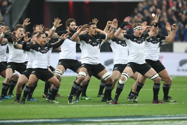 New Zealand All Blacks perform the Haka