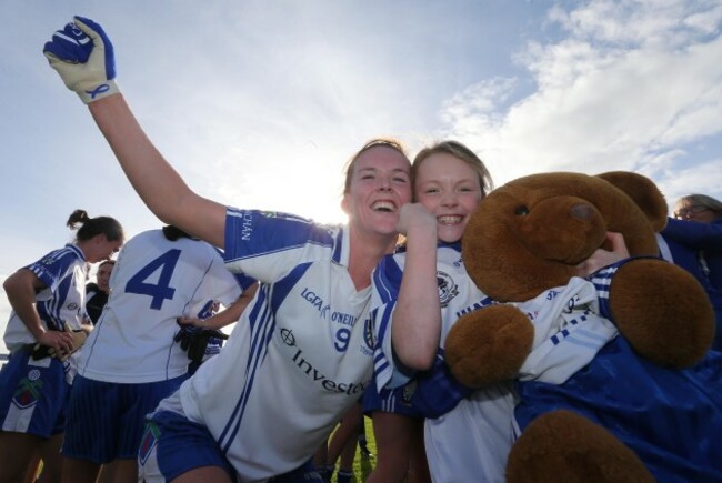 Amanda Casey with her daughter Emma Finnegan celebrates