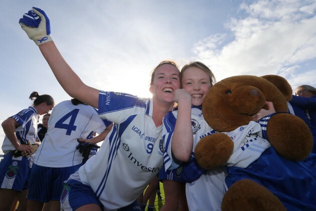 Amanda Casey with her daughter Emma Finnegan celebrates