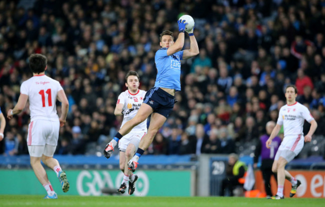 Paul Flynn catches a high ball