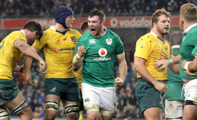 Peter O'Mahony celebrates the final whistle