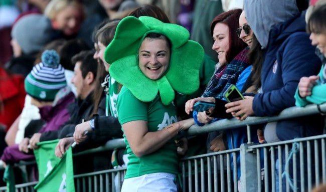 Mary Healy celebrates with fans