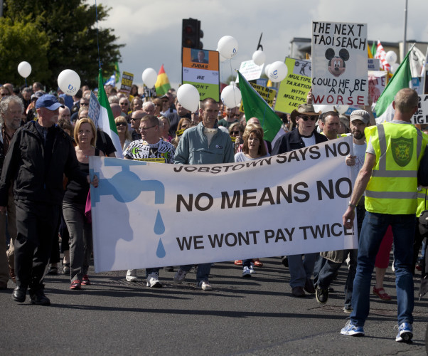 29/8/2015. Anti Water Charges Campaigns Protests