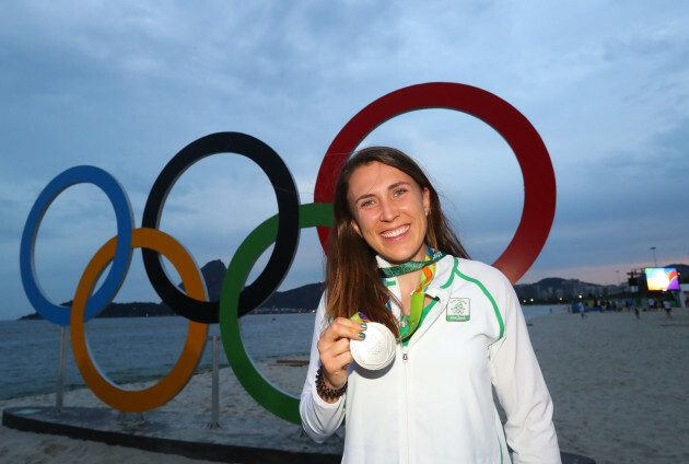 Annalise Murphy with her silver medal