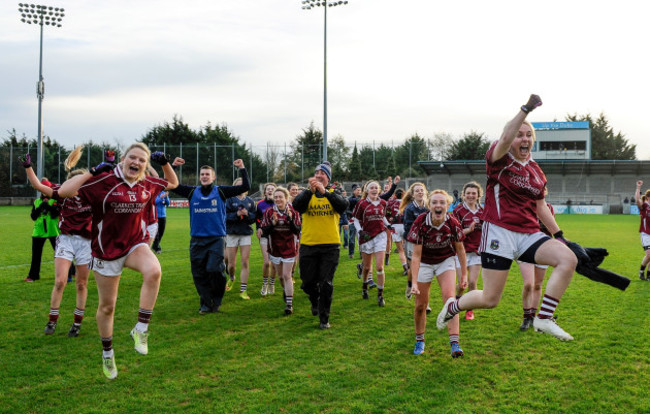 Annaghdown players celebrate after the game