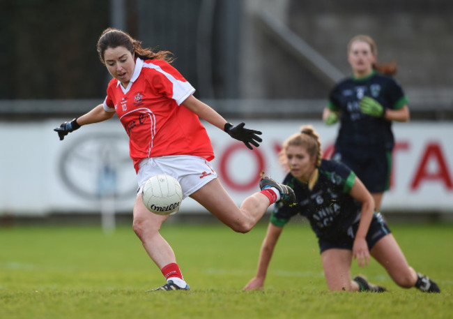 Cathriona Mc Connell scores a goal