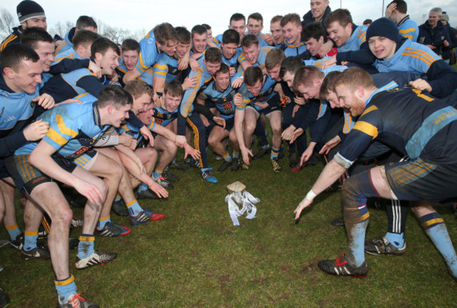 The UCD team celebrate winning the Sigerson Cup