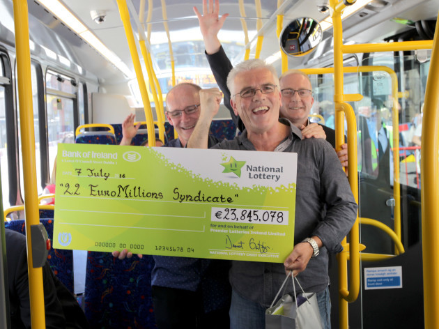 7/7/2016 Dublin Bus Euromillions Winners