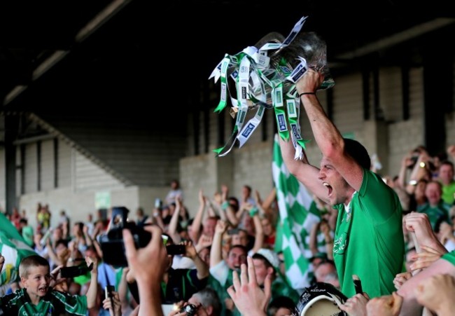 Donal O'Grady lifts the trophy