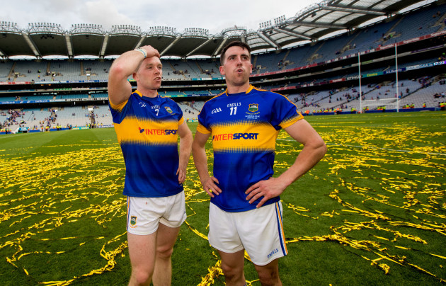 Padraic Maher and Patrick Maher after the game