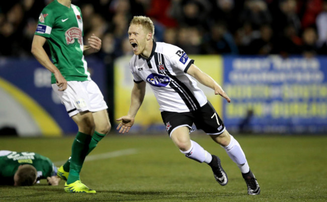 Daryl Horgan celebrates scoring