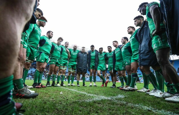 John Muldoon talks to the his teammates after the match