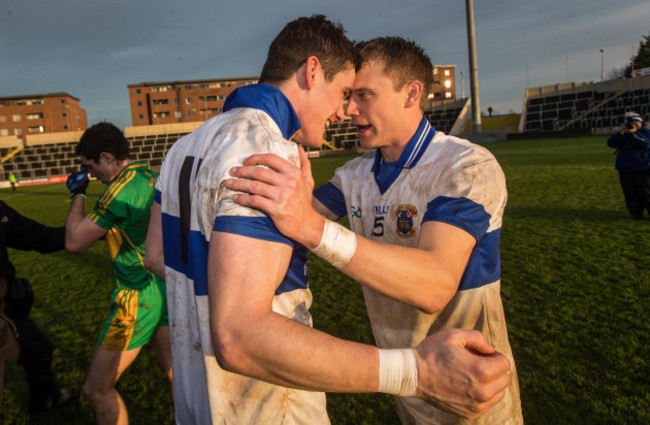 Diarmuid Connolly celebrates with Tomas Quinn