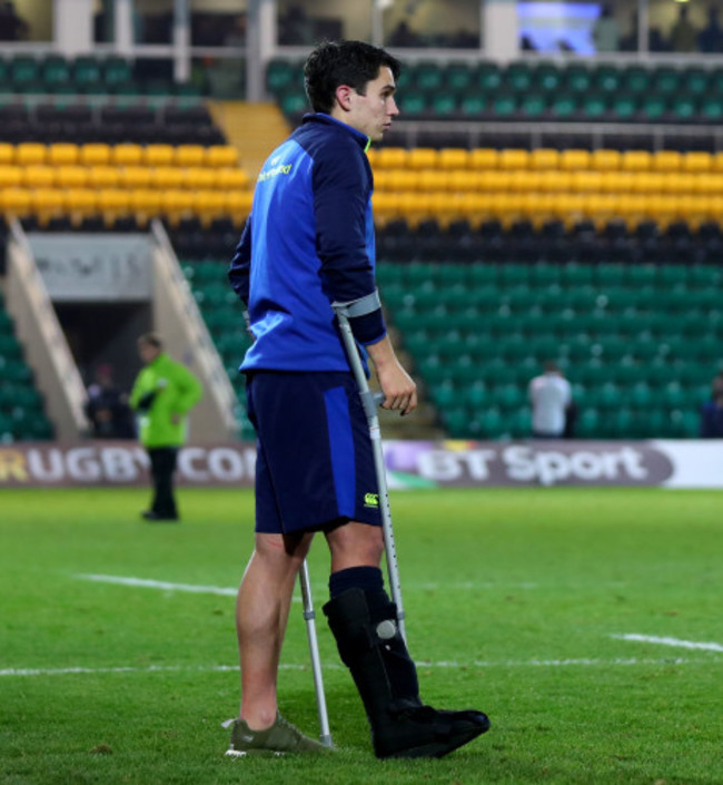 Joey Carbery oh the field after the game