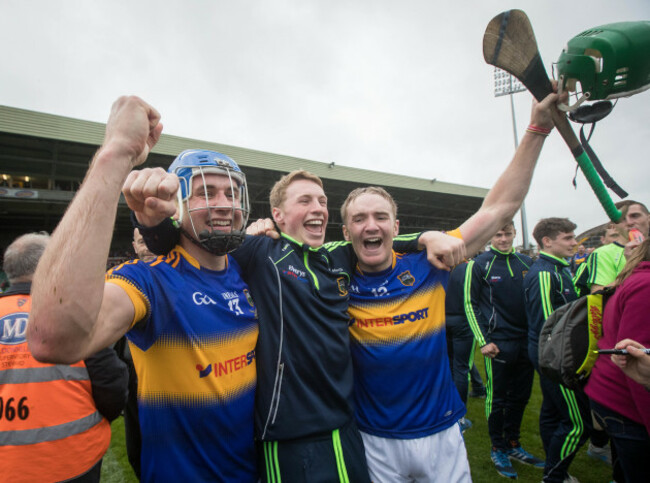 John McGrath, Brian McGrath and Noel McGrath celebrate