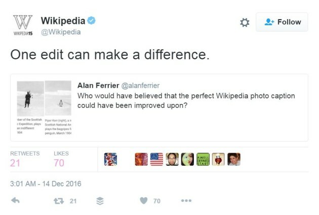 There was a hilarious caption war on this Wikipedia photo of an