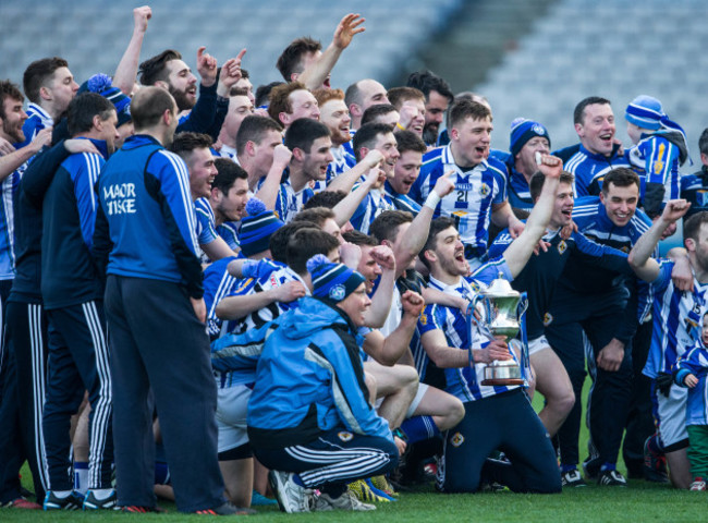 Ballyboden St. Enda's celebrate with the trophy