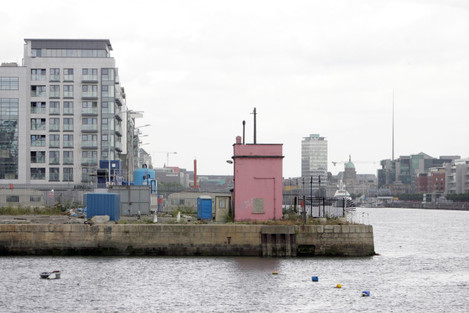 27/7/2006. The area where U2 are going to build their 328ft tall U2 tower in the Dublin docklands. Photo:Leon Farrell Photocall Ireland