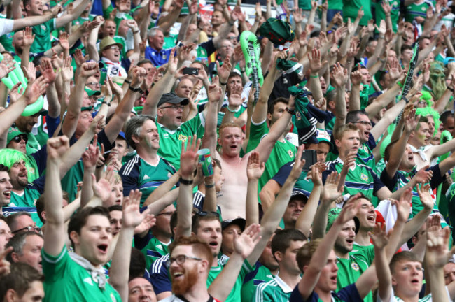 Northern Ireland fans celebrate