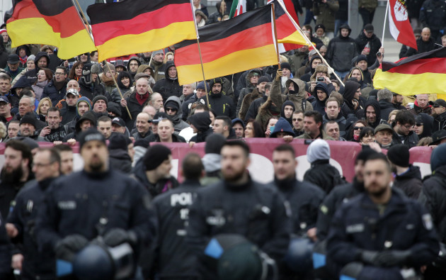Germany Refugees Protest