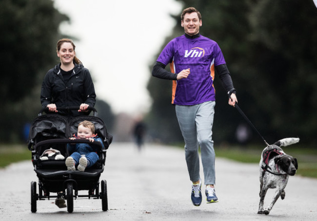 Ruth Morton with Jack and Marnie and David Gillick with dog Maggie