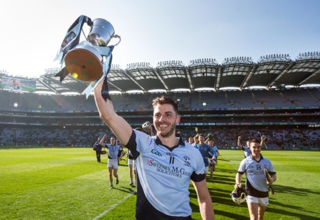 David Breen celebrates with the cup