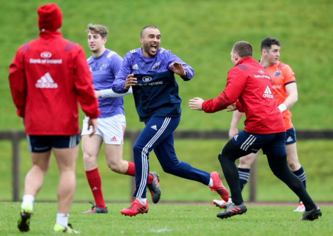 Simon Zebo with Andrew Conway