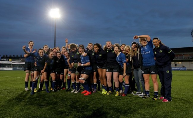 The Leinster team celebrate