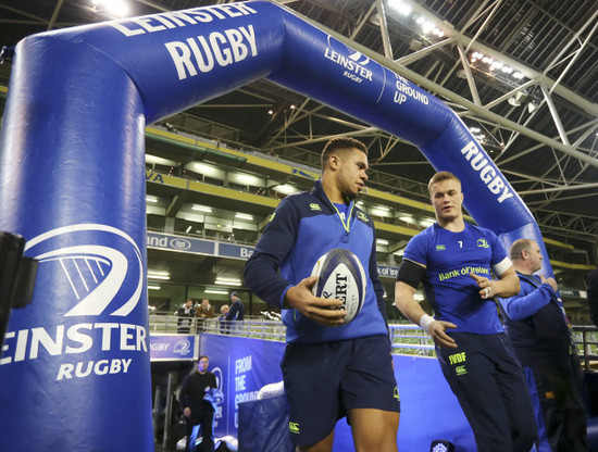 Adam Byrne and Josh Van der Flier before the game