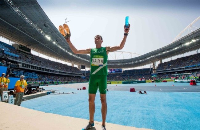 Thomas Barr after finishing fourth