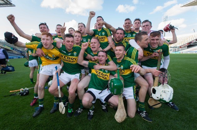 Kerry players celebrate after the game