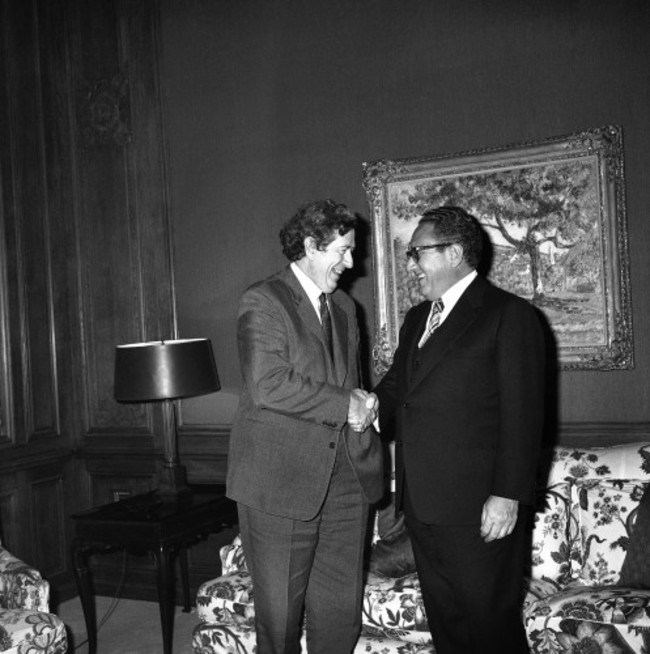 Henry Kissinger meets Garret Fitzgerald