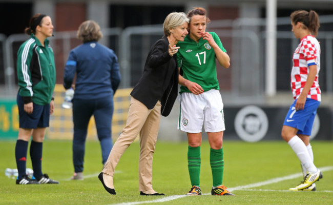 Sue Ronan gives Aine O'Gorman instructions