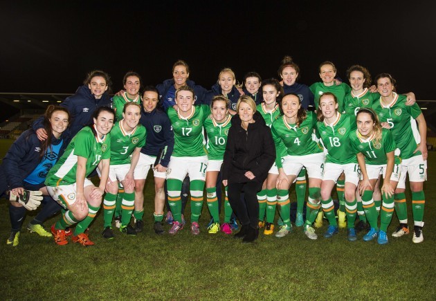 Ireland squad including Sue Ronan on her last game