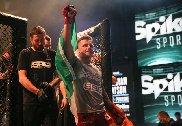 James Gallagher celebrates his victory