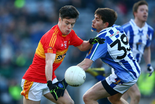 Darragh Nelson tackles Cian Costello