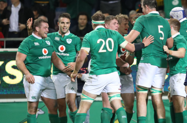 Ireland’s Jack McGrath and Conor Murray at the final whistle