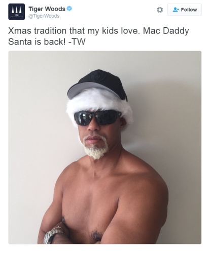 Tiger Woods Santa