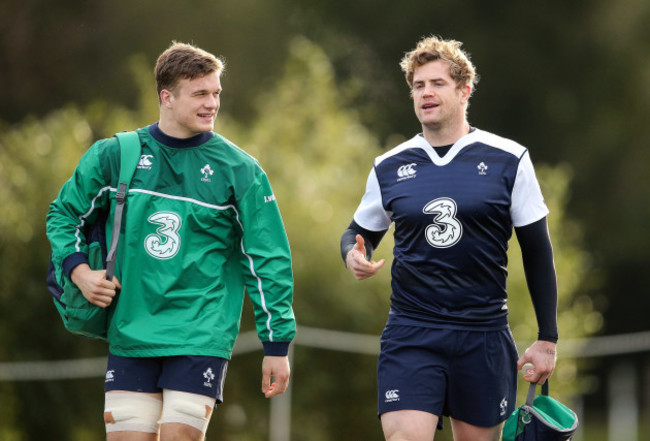 Josh van der Flier and Jamie Heaslip