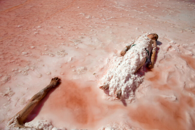 Mideast Iran Urmia Lake