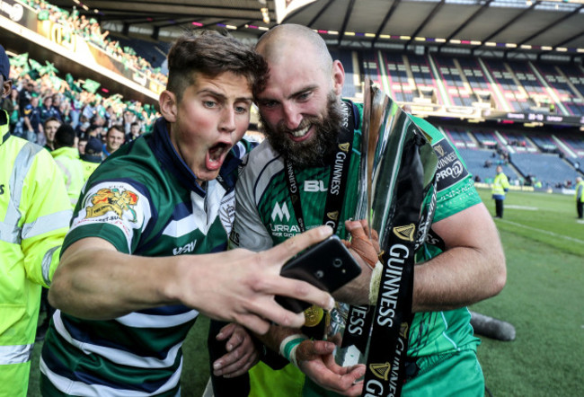 John Muldoon celebrates with the fans