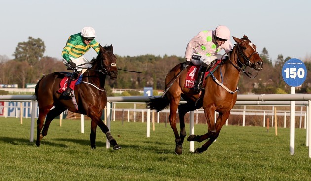 Ruby Walsh riding Bapaume on the way to winning The Knight Frank Juvenile Hurdle
