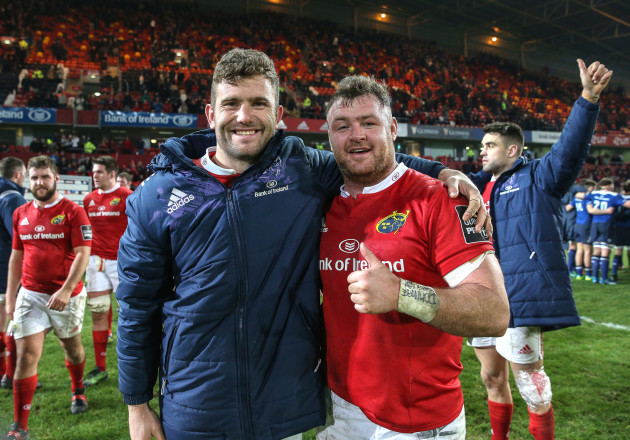 Jaco Taute and Dave Kilcoyne after the game